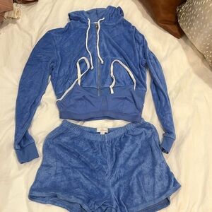 3 piece Colsie blue terry set
